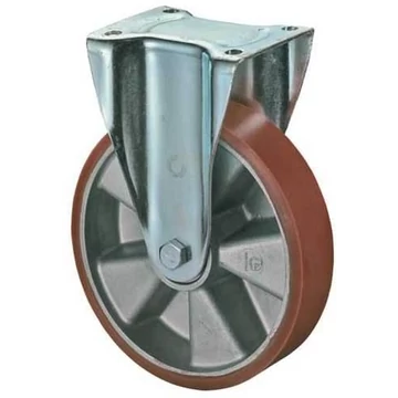 Fix szállítógörgő, alumínium felni, poliuretán futófelület, átm. 150 mm, teherbírás 550 kg