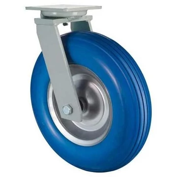 Beálló szállítógörgő, poliuretán gumiabroncs, átm. 400 mm, teherbírás 200 kg