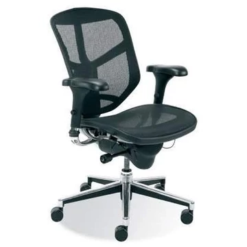 ENJOY futurisztikus forgószék karfákkal - fekete színű, krómozott stabil váz