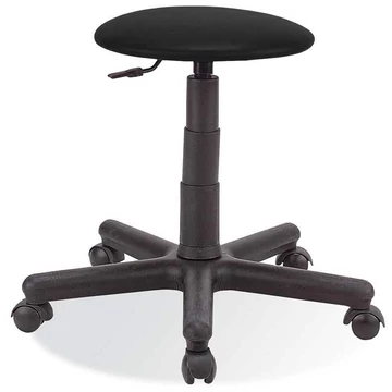 GOLIAT munkaszék görgőkkel, műbőr kárpittal, fekete.