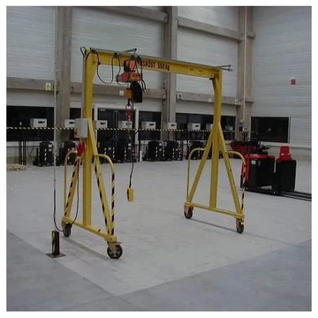 Portáldaru kézi láncos emelővel és kézi mozgatású futóművel, teherbírás 500 kg, szélesség 5000 mm, magasság 3000 mm