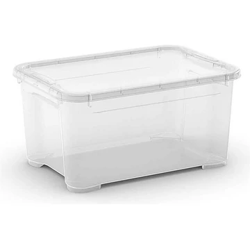 Átlátszó műanyag doboz, 14 l térfogat