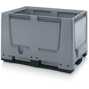 BigBox polietilénből, tömör fal, 1200 x 800 x 790 mm, csúszótalpakkal