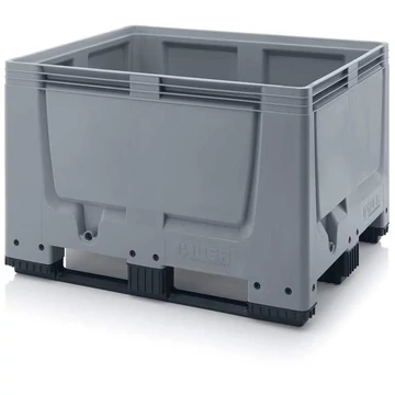 BigBox polietilénből, tömör fal, 1200 x 1000 x 790 mm, csúszótalpakkal