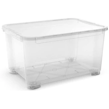 Átlátszó műanyag doboz, térfogat 145 l