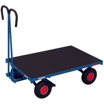 VARIOfit kézikocsi oldalfal nélkül, 1200 x 800 mm, teherbírás 700 kg, tömör gumiabroncsok