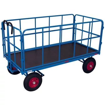 VARIOfit kézi kocsi 4 oldalfallal, 1200 x 800 mm, teherbírása 1000 kg