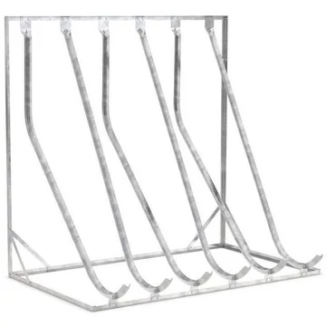 Kerékpár állvány ferde tároláshoz, 6 parkolóhely, egyoldalas