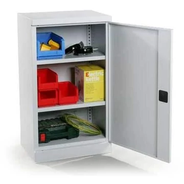 Dupla ajtós szekrény, HxSzx M: 1040 x 600 x 435 mm, ház színe világosszürke RAL7035 / ajtó színe világosszürke RAL7035