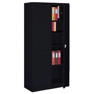 Acél szekrény belső rekesszel, ma x sz x mé: 1990 x 1000 x 435 mm, ház fekete RAL9005 / ajtó színe fekete RAL9005