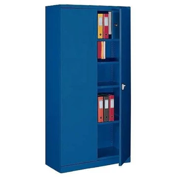 Acél szekrény belső rekesszel, ma x sz x mé: 1990 x 1000 x 435 mm, ház kék RAL5010 / ajtó színe kék RAL5010