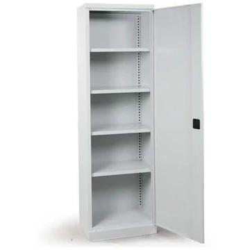 Dupla ajtós szekrény, ma x sz x mé: 1990 x 600 x 435 mm, ház színe világosszürke RAL7035 / ajtó színe világosszürke RAL7035