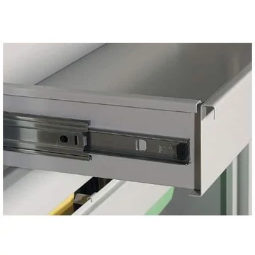 Fiók, szélesség 1200 mm, teherbírás 40 kg, világosszürke RAL7035