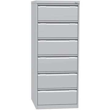 Függőmappás szekrény ECONOMY, A5 formátum, hat 2 soros fiók, ma x sz x mé: 1320x530x623 mm, világosszürke RAL7035