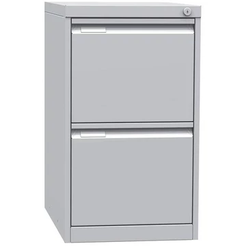 Függőmappás szekrény ECONOMY, A4 formátum, 2 fiók, ma x sz x mé: 704x405x623 mm, világosszürke RAL7035