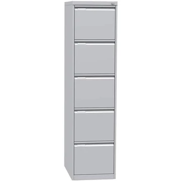 Függőmappás szekrény ECONOMY, A4 formátum, 5 fiók, ma x sz x mé: 1628x405x623 mm, világosszürke RAL7035