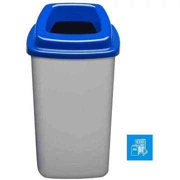 SORT szemeteskuka, 45 l űrtartalmú, szürke színű, fedélkék