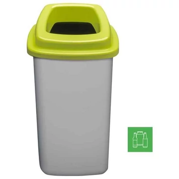 SORT szemeteskuka, 45 l űrtartalmú, szürke színű, fedélzöld