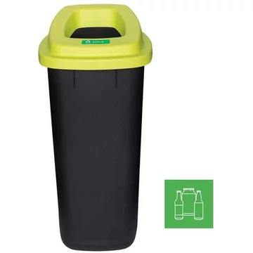 SORT szemeteskuka, 90 l űrtartalmú, fekete színű, fedélzöld