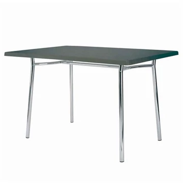 Konferenciaasztal TIRAMISU, 1200 x 800 mm, krómozott keret, fekete asztallap