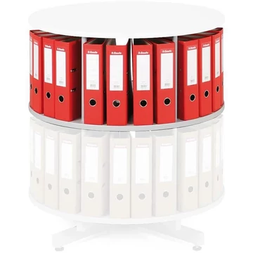 Felső polc a forgó oszlop utólagos felszereléséhez, szürke, 800 mm átmérőjű