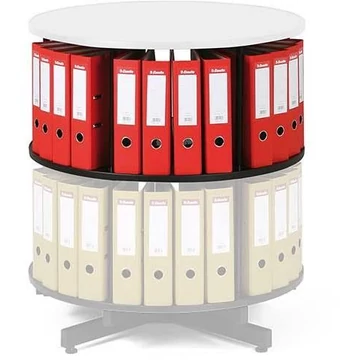 Felső polc a forgó oszlop utólagos felszereléséhez, fekete, átmérője 800 mm