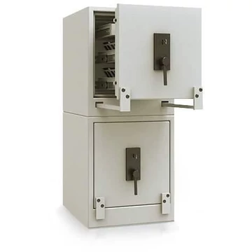 Elektronikus adattároló biztonsági szekrény, S60DIS és S2 osztály, dupla doboz, kívül: 1270 x 540 x 620 mm, súly 400 kg,