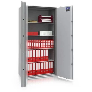 S60P és S2 biztonsági szekrény, külső méretek: 1884 x 975 x 559 mm, súly 634 kg, 4 polc