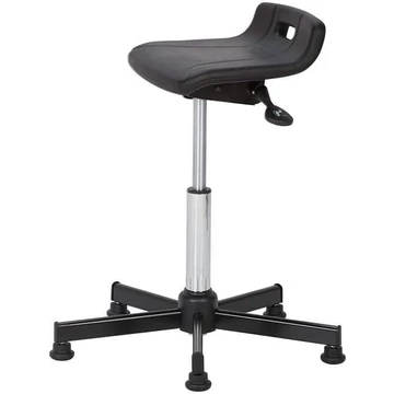 TECHNO munkaszék ülésdőlés beállítással, PU ülés, fekete