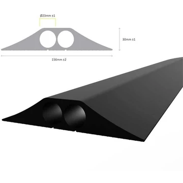 Kábelhíd, hossza 4,5 m, 2 kábelbevezetés 23 mm, fekete