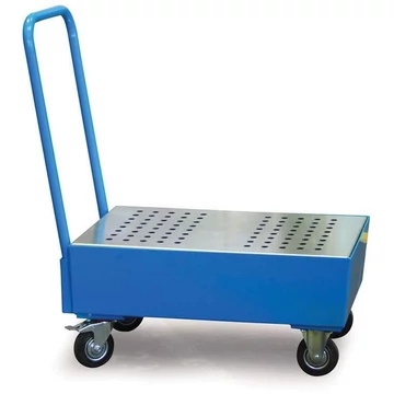 Mobil gyűjtőtál acéllemezből, gyűjtőtérfogat 61 l, ma x sz x mé: 800x500x355 mm