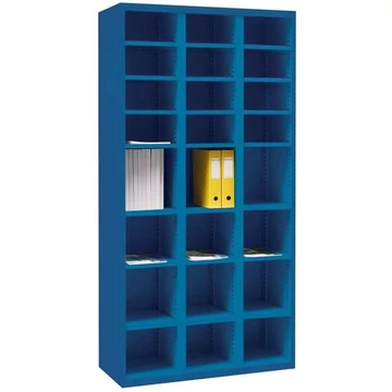 Acélszekrény 24 kis rekesszel, ma x sz x mé: 1990 x 1000 x 435 mm, kék RAL5010