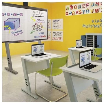 Iskolapad, ma x sz x mé: 720x700x580 mm, váz világosszürke RAL7035 / munkafelület szürke