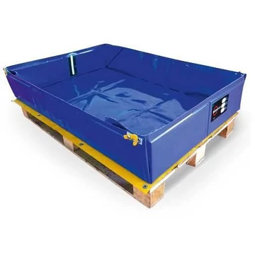 Többfunkciós összecsukható kád PVC anyagból, gyűjtőtérfogat 300 l, 1240x1240x225 mm, hordtáskával