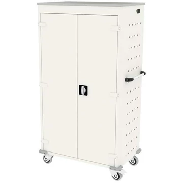 Szekrény noteszgépekhez, töltéssel, 26 rekesz, szélesség x mélység x magasság: 920x500x1540 mm, ház fehér RAL9010 / ajtó színe fehér RAL9010