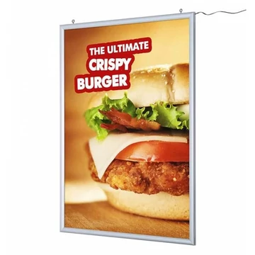 Alumínium pattintókeret, LED világítással, A0 formátum - mindkét oldalon