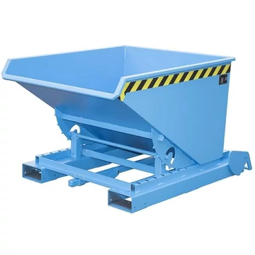 Automatikus billenő tartály, térfogat 600 l, teherbírás 1000 kg, ma x sz x mé: 1485x1095x865 mm, kék szín RAL5012