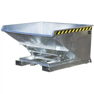 Automatikus billenő tartály, térfogat: 900 l, teherbírás: 1000 kg, ma x sz x mé: 1485x1570x865 mm, tűzihorganyzott