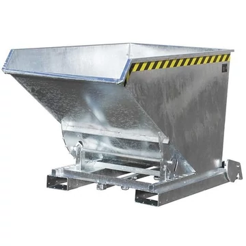 Automatikus billenőkonténer, űrtartalom 1200 l, teherbírás 1500 kg, ma x sz x mé: 1920x1095x1125 mm, tűzihorganyzott