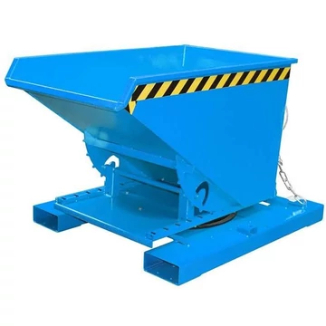 Billenő tartály háromoldalas billentési funkcióval, térfogat 300 l, teherbírás 750 kg, ma x sz x mé: 1460x1010x890 mm, kék színű RAL5012