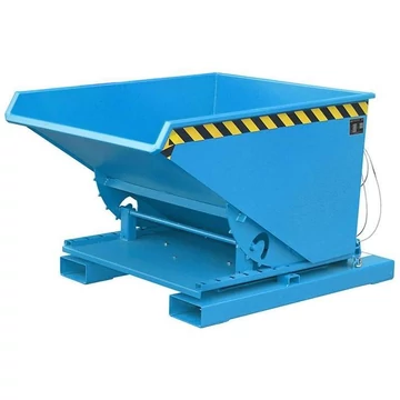 Billenő tartály háromoldalas billentési funkcióval, térfogat 600 l, teherbírás 1000 kg, ma x sz x mé: 1460x1070x890 mm, kék szín RAL5012