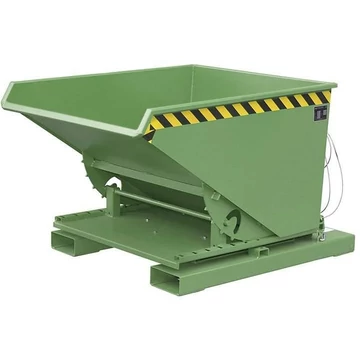 Billenő tartály háromoldalas billentési funkcióval, térfogat 600 l, teherbírás 1000 kg, ma x sz x mé: 1460x1070x890 mm, zöld színű RAL6011