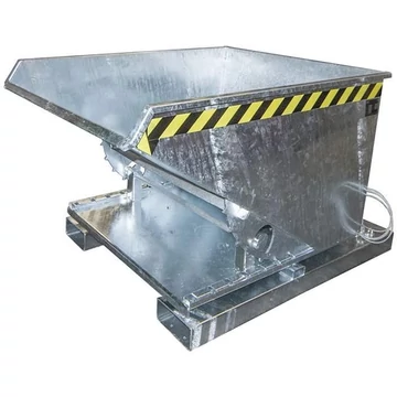 Billenő tartály háromoldalas billentési funkcióval, térfogat 600 l, teherbírás 1000 kg, ma x sz x mé: 1460x1070x890 mm, tűzihorganyzott