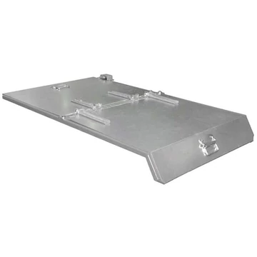 Horganyzott fedél a tartály megdöntéséhez, háromoldalas billentési funkcióval, 300 l térfogat, mindkét oldalon nyitható