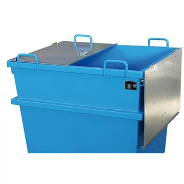 Horganyzott fedél kúpos tárolóhoz, mindkét oldalon nyitható