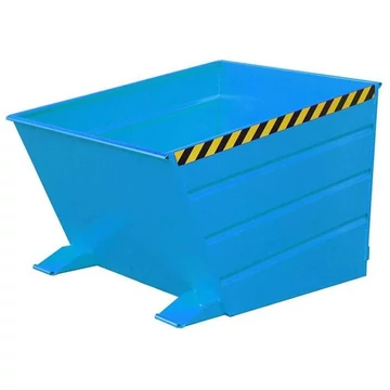 Alacsony öntési élű billentőedény, térfogat 650 l, ma x sz x mé: 1445x800x890 mm, kék szín RAL5012