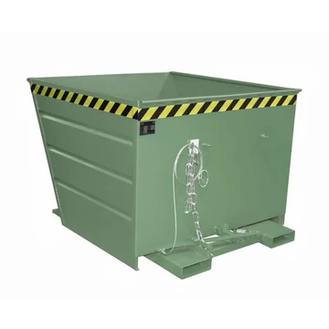 Billenő tartály, térfogata 1100 l, ma x sz x mé: 1440x1200x890 mm, zöld színű RAL6011