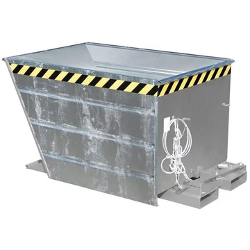 Billenő tartály, térfogata 1100 l, ma x sz x mé: 1440x1200x890 mm, horganyzott