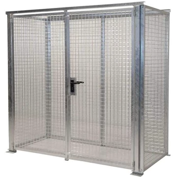 Gáztartály, tető nélkül, dupla ajtós, max. Villog 32 x O 230 mm, ma x sz x mé: 2100x1085x2070 mm, tűzihorganyzott