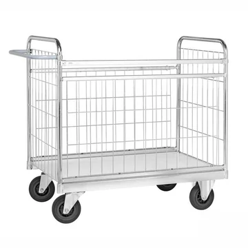 Csomagszállító kocsi, horganyzott, teherbírása 300 kg, ma x sz x mé: 1590x650x1025 mm